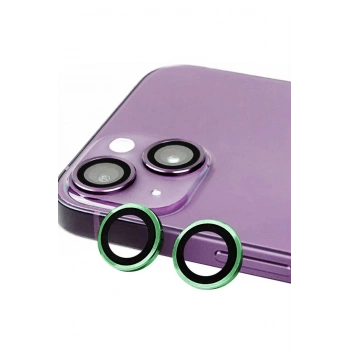 Mey İthalat®   iPhone 15 Plus Raze Metal Kamera Lens - Yeşil