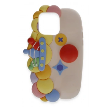 Mey İthalat®   iPhone 15 Pro Kılıf Poky Karakter Silikon Kapak - Desen 7