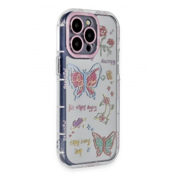 Mey İthalat®   iPhone 15 Pro Max Kılıf Reflexion Desenli Kapak - Desen 8