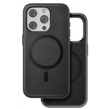 Mey İthalat®   iPhone 15 Pro Max Puskas Magsafe Kapak - Siyah