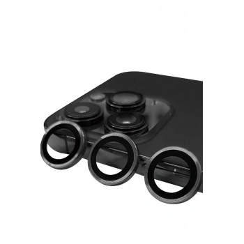 Mey İthalat®   iPhone 15 Pro Raze Metal Kamera Lens - Titan Gri