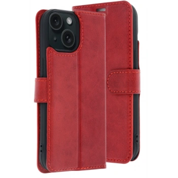 Mey İthalat®   iPhone 15 Trend S Plus Kapaklı Kılıf - Kırmızı