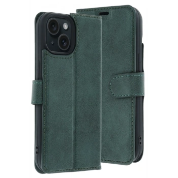 Mey İthalat®   iPhone 15 Trend S Plus Kapaklı Kılıf - Yeşil