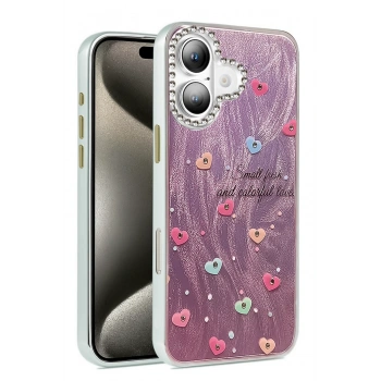 Mey İthalat®   iPhone 16 Kılıf Blade Aynalı Desenli Kapak - Desen 8