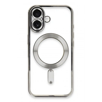 Mey İthalat®   iPhone 16 Kılıf Kross Magneticsafe Kapak - Gümüş