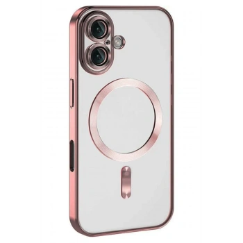 Mey İthalat®   iPhone 16 Kılıf Kross Magneticsafe Kapak - Pembe