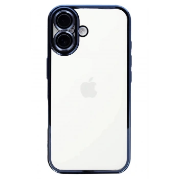 Mey İthalat®   iPhone 16 Kılıf  Lensli Silikon - Açık Mavi