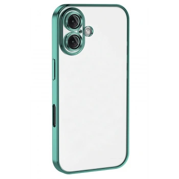 Mey İthalat®   iPhone 16 Kılıf  Lensli Silikon - Turkuaz