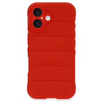 Mey İthalat®   iPhone 16 Kılıf Optimum Silikon - Kırmızı