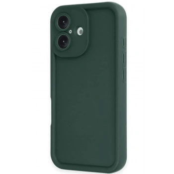 Mey İthalat®   iPhone 16 Kılıf Viera Silikon - Koyu Yeşil