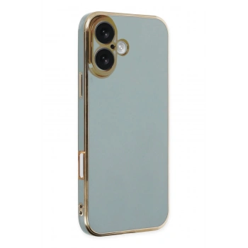 Mey İthalat®   iPhone 16 Kılıf Volet Silikon - Açık Yeşil
