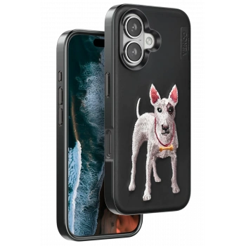 Mey İthalat®   iPhone 16 Perma Desenli Kapak - Siyah