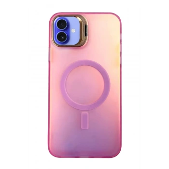 Mey İthalat®   iPhone 16 Plus Kılıf Primera Magsafe Standlı Kapak - Pembe