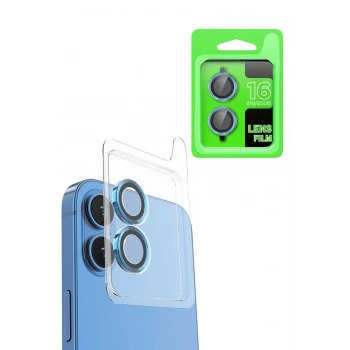 Mey İthalat®   iPhone 16 Plus Raze Metal Kamera Lens - Lacivert
