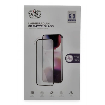 Mey İthalat®   iPhone 16 Pro Bilvis 3D Mat Cam Ekran Koruyucu