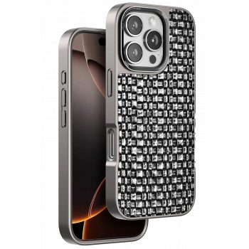 Mey İthalat®   iPhone 16 Pro Brand Kapak - Gümüş