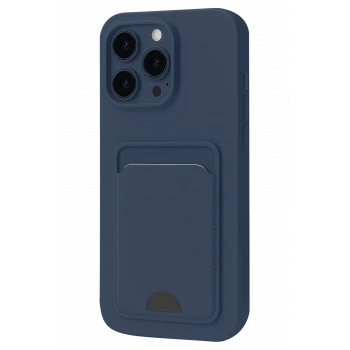 Mey İthalat®   iPhone 16 Pro Kılıf Kelvin Kartvizitli Silikon - Lacivert