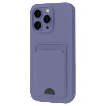 Mey İthalat®   iPhone 16 Pro Kılıf Kelvin Kartvizitli Silikon - Lila