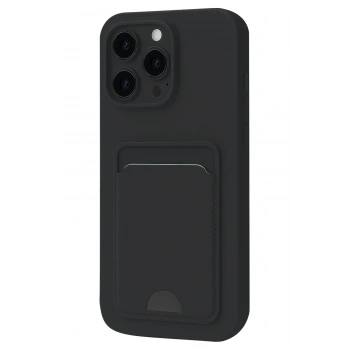 Mey İthalat®   iPhone 16 Pro Kılıf Kelvin Kartvizitli Silikon - Siyah
