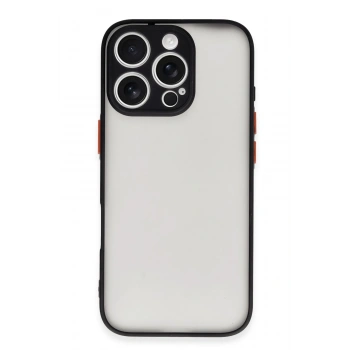 Mey İthalat®   iPhone 16 Pro Kılıf Montreal Silikon Kapak - Siyah