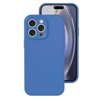 Mey İthalat®   iPhone 16 Pro Kılıf Nano içi Kadife Silikon - Mavi