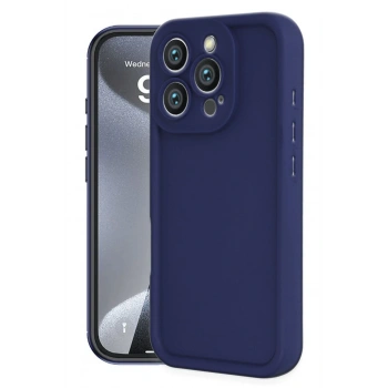 Mey İthalat®   iPhone 16 Pro Kılıf Viera Silikon - Lacivert