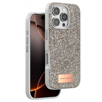 Mey İthalat®   iPhone 16 Pro Max Bright Simli Kapak - Gold