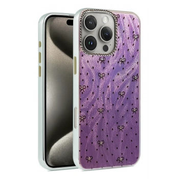 Mey İthalat®   iPhone 16 Pro Max Kılıf Blade Aynalı Desenli Kapak - Desen 2