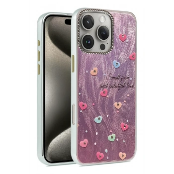 Mey İthalat®   iPhone 16 Pro Max Kılıf Blade Aynalı Desenli Kapak - Desen 8