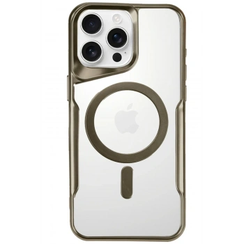 Mey İthalat®   iPhone 16 Pro Max Kılıf Boyi Magsafe Silikon Kapak - Çöl Titanyum