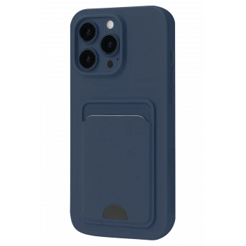 Mey İthalat®   iPhone 16 Pro Max Kılıf Kelvin Kartvizitli Silikon - Lacivert