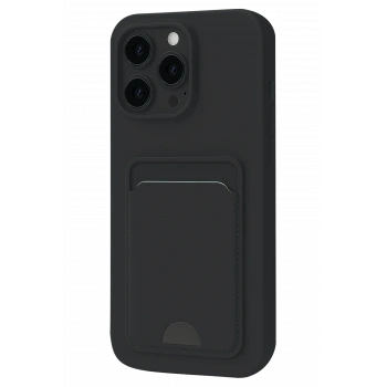 Mey İthalat®   iPhone 16 Pro Max Kılıf Kelvin Kartvizitli Silikon - Siyah