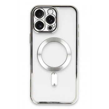 Mey İthalat®   iPhone 16 Pro Max Kılıf Kross Magneticsafe Kapak - Gümüş