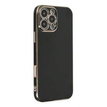 Mey İthalat®   iPhone 16 Pro Max Kılıf Volet Silikon - Siyah