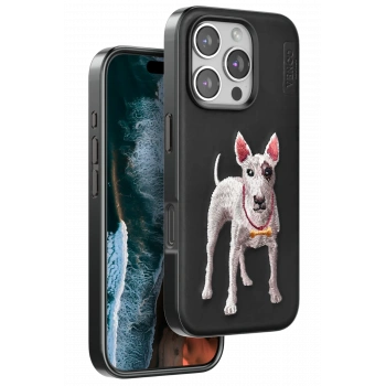 Mey İthalat®   iPhone 16 Pro Max Perma Desenli Kapak - Siyah