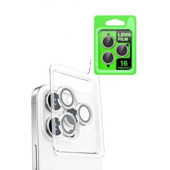 Mey İthalat®   iPhone 16 Pro Max Raze Metal Kamera Lens - Beyaz