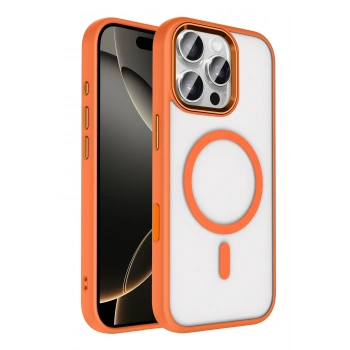 Mey İthalat®   iPhone 16 Pro Max Terea Magsafe Kapak - Turuncu