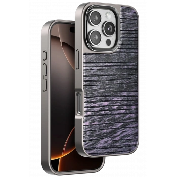 Mey İthalat®   iPhone 16 Pro Max Wave Kapak - Derin Mor