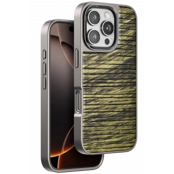 Mey İthalat®   iPhone 16 Pro Max Wave Kapak - Koyu Kahve