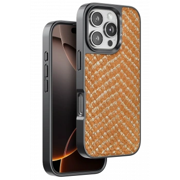 Mey İthalat®   iPhone 16 Pro Viper Kapak - Kahverengi