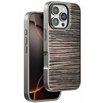 Mey İthalat®   iPhone 16 Pro Wave Kapak - Kahverengi