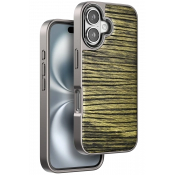 Mey İthalat®   iPhone 16 Wave Kapak - Koyu Kahve