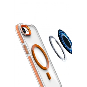 Mey İthalat®   iPhone 16E Bella Magsafe Kapak - Derin Mor