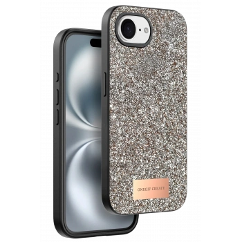 Mey İthalat®   iPhone 16E Bright Simli Kapak - Gold