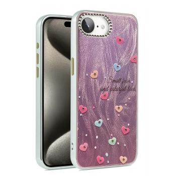 Mey İthalat®   iPhone 16E Kılıf Blade Aynalı Desenli Kapak - Desen 8