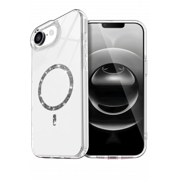 Mey İthalat®   iPhone 16E Live Diamond Magsafe Kapak - Şeffaf