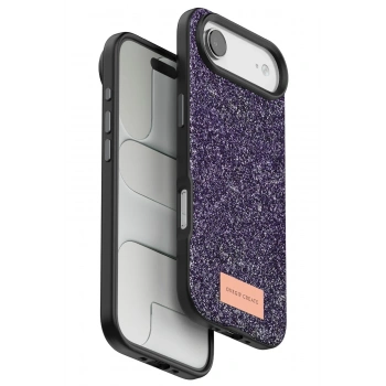 Mey İthalat®   iPhone 17 Air Bright Simli Kapak - Derin Mor