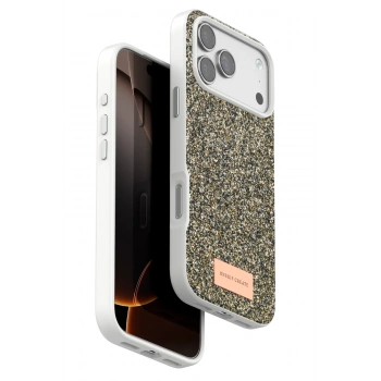 Mey İthalat®   iPhone 17 Pro Bright Simli Kapak - Çöl Titanyum