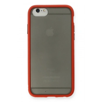 Mey İthalat®   iPhone 6 Kılıf Montreal Silikon Kapak - Kırmızı
