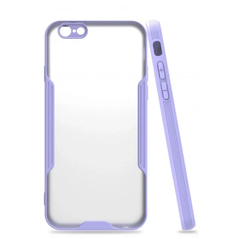 Mey İthalat®   iPhone 6 Kılıf Platin Silikon - Lila